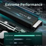 S660 PCIe 4.0 2TB SSD for PS5 with Heatsink, Up to 5000MB/s, NVMe M.2 SSD Internal Gaming SSD NAND SLC Cache Suitable for PS5 Enthusiasts, Technology Enthusiasts, IT Professionals - Image 3