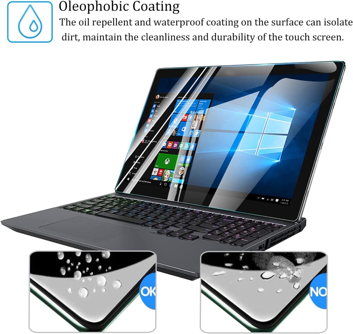 2 Pack 15.6 Inch Tempered Glass Screen Protector For ASUS TUF 15.6 Inch Gaming Laptop, ASUS VivoBook 15, ZenBook 15/ZenBook Pro 15, Rog Zephyrus G15, TUF A15 F15, 9H Hardness - Image 6