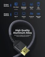 Maxonar 8K HDMI Cables 10FT, [Certified] Ultra High Speed HDMI 2.1 Cable, 8K60Hz 4K120Hz 144Hz, 48Gbps HDCP 2.2&2.3 eARC Dynamic HDR Dolby for PS5, Xbox Series X, Apple TV 4K, Roku/Samsung/Sony TV - Image 6