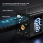 Tire Inflator Portable Air Compressor, 150PSI Cordless Air Pump for Car Tires, 4X Faster Bike Tire Pump with Pressure Detection, Air Pump for Car Tires for Car Motor Bike Ball (Black) - Image 6