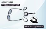 Eyeglass Lanyard – Sunglasses Strap with Holder Compatible with AirTag Tracker – Adjustable Eyeglass Strap for Eyewear Loss Prevention – Sunglasses Lanyards (Black Sport Strap) - Image 3