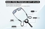 Eyeglass Lanyard – Sunglasses Strap with Holder Compatible with AirTag Tracker – Adjustable Eyeglass Strap for Eyewear Loss Prevention – Sunglasses Lanyards (Black Sport Strap) - Image 4