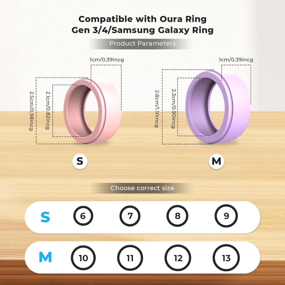 10-Pack Ring Cover for Oura Ring Gen 4 / Gen 3, Anti-Scratch Elastic Silicone Protector for Men Women Working Out Gym - (Small : Fits 6-9) - Image 5