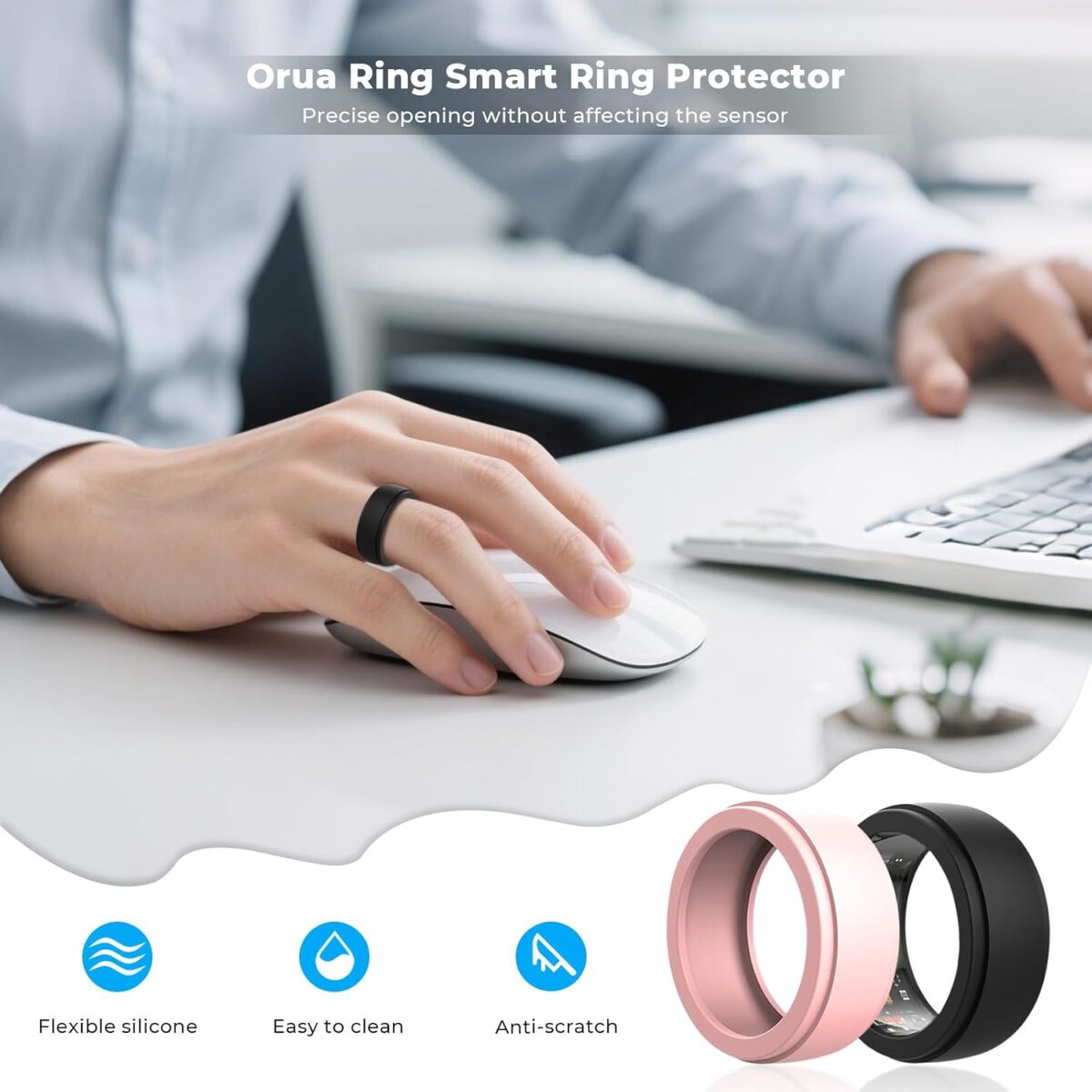 10-Pack Ring Cover for Oura Ring Gen 4 / Gen 3, Anti-Scratch Elastic Silicone Protector for Men Women Working Out Gym - (Small : Fits 6-9) - Image 7