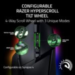 Razer Basilisk V3 Pro 35K Wireless Gaming Mouse: HyperScroll Tilt Wheel - 35K DPI Optical Sensor Gen 2-13 Customizable Controls - Chroma RGB - Optical Switches Gen 3 - Up to 140 Hr Battery - Black - Image 3