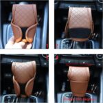 Leather Car Gear Shift Cover,Anti-Slip Automatic Shift Knob Cover Car Decoration,Universal Car Accessories for Women Interior Effectively Protects Stick Shift Knob (Black/Red) - Image 8