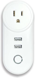 Dual Mode WiFi 3 Outlets WiFi Smart Plug, Powerful 10A 2400 Watt Output, Individually Controllable USB Alexa Smart Plug Multi-Outlet Through Alexa, Google Home - Image 3