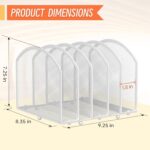 Desk File Organizer 5 Sections Desktop Organizer File Sorter Office Organization File Folder Holder for Office School & Classroom (White, 5 Section - 1Pack) - Image 3