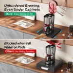 GSlife Appliance Slider and K Pod Storage Basket - 2 in Set of Sliding Tray for Coffee Maker and Under Shelf Storage for K Pod Coffee, Appliance Rolling Tray with Mat for Countertop, Bunlde - Image 3