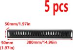 Wire Duct Kit,Cable Raceway Kit,Open Slot Cable Duct Management Raceway,Cable Raceway Kit to Hide Wall Mount TV Cables with Cover,14.96" X 1.97" X 1.97", Black - Image 4