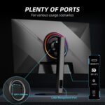27 Inch 1440P QHD 240Hz Gaming Monitor, Fast IPS, 1ms 2K Gamer Monitor with HDR, 128% sRGB, FreeSync & G-Sync, Height/Pivot/Tilt/Swivel Vertical Monitor, Built-in Dual Speaker, HDMI/DP - Image 6