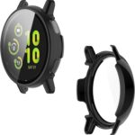 2 Pack Hard PC Case for Garmin Vivoactive 5 Screen Protector, Cover with Tempered Glass Screen Protector for Garmin Vivoactive 5 Case (Black/Clear) - Image 4