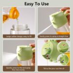 2PCS Oil Sprayer for Cooking, 470ml 2 In 1 Glass Olive Oil Sprayr & pourer for Kitchen, Air Fryer, Cooking, Salad, BBQ (Green,White) - Image 3