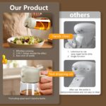 2PCS Oil Sprayer for Cooking, 470ml 2 In 1 Glass Olive Oil Sprayr & pourer for Kitchen, Air Fryer, Cooking, Salad, BBQ (Green,White) - Image 6