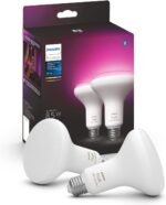Philips Hue Wall Tap Dial Light Switch + Philips Hue White & Color Ambiance BR30 LED Smart Bulbs (2 Bulbs) - Image 6