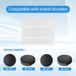 2 Roller Brush＆10 Side Brushes＆10 Hepa Filters & 4 Mopping Pads Replacement Parts Accessories Compatible with iRobot Roomba Essential Series Q0120 Y0140 Y0110 Q0110 Robot Vacuum Cleaner - Image 7