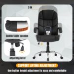 BestOffice Office Chair Cheap Desk Chair Ergonomic Computer Chair with Lumbar Support Arms Headrest PU Leather Modern Rolling Swivel Executive Chair for Back Pain Women Men Adults,Black - Image 6