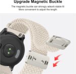 Meliya Braided Nylon Bands Compatible with Amazfit Active 2 1/GTR mini/GTS 2 2e 3 4/GTS 2 4 mini, 20mm Soft Elastic Replacement Watch Straps for Amazfit Bip 3/3 Pro/U/U Pro/S/S Lite - Image 4