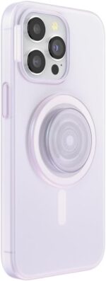 PopSockets iPhone 15 Pro Max Case with Round Phone Grip Compatible with MagSafe, Phone Case for iPhone 15 Pro Max, Wireless Charging Compatible - Opalescent Clear - Image 4