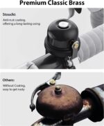 Bicycle Bell for Apple AirTag, Stouchi AirTag Bike Mount GPS Tracker Waterproof Classic Brass Holder Hides Air Tag Under Bike Bell Anti-Theft 2 Sizes for Choice - Image 4