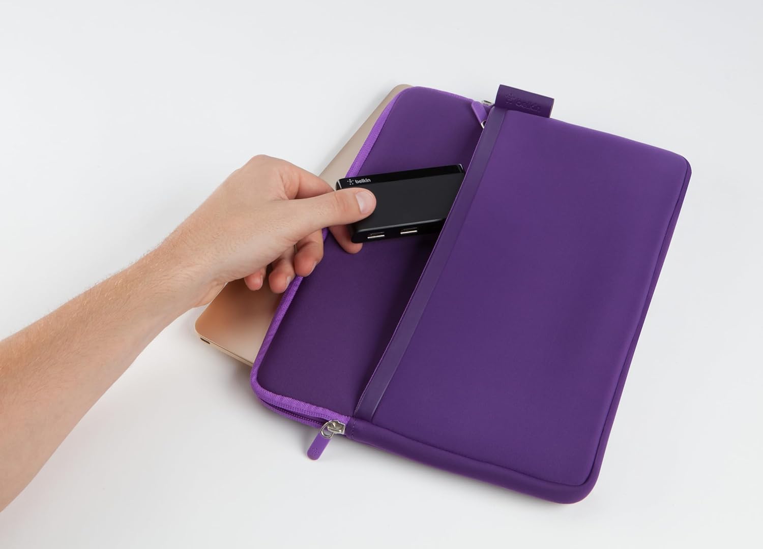 Belkin 4-Port USB C Hub - Ultra Portable Design - USB Type C Hub Docking Station With Two USB C & Two USB A Ports - USB Hub Connects Via USB C Cable - USB Adapter - No Pass-Through Charging - Image 3