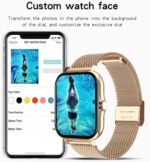 Smart Watch for Women Men(Answer/Make Calls) 1.83", Smartwatch for iOS and Android,Fitness Tracker Watch with IP67 Waterproof/Heart Rate/Sleep Monitor/Steps Calories Counter (Black) - Image 4