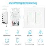 Smart Light Switch 2 Gang(Button), Double Smart WiFi Light Switches, Smart Switch Compatible with Alexa and Google Home, Remote Control Light Switch，Neutral Wire Needed，No hub Required - Image 4