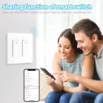 Smart Light Switch 2 Gang(Button), Double Smart WiFi Light Switches, Smart Switch Compatible with Alexa and Google Home, Remote Control Light Switch，Neutral Wire Needed，No hub Required - Image 9
