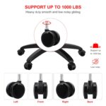 Herman Miller 60mm (2.36") Aeron Chair Caster Wheels Replacement (Set of 5, Black), Heavy Duty, Universal Size, Fit Most Brand Office Chair - Image 3