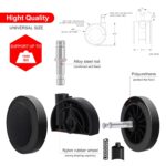Herman Miller 60mm (2.36") Aeron Chair Caster Wheels Replacement (Set of 5, Black), Heavy Duty, Universal Size, Fit Most Brand Office Chair - Image 4