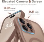 for iPhone 16 Pro Case for Women Girls, Upgraded [Full Camera Protection] [Compatible with MagSafe] Cute Wave Translucent Matte Phone Case for iPhone 16 Pro, Brown - Image 7