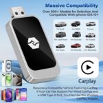 Wireless CarPlay Adapter for Apple iPhone - Stable Fast BT 5.3 Connection, Plug & Play Compatible with iPhone iOS 10+, Only for Car Since 2016 OEM Wired to Wireless CarPlay - Image 8