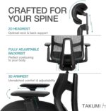 Takumi Ergonomic Reclining High Back Mesh Chair, Home Office Desk Chair with Wheels, Lumbar Support, Best for Long Hours! - Image 5