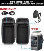 RAIACE Hard Storage Case Compatible with Anker SOLIX C300 DC Power Bank Station, Protective Carrying Bag. (case only)-Black - Image 3