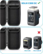 RAIACE Hard Storage Case Compatible with Anker SOLIX C300 DC Power Bank Station, Protective Carrying Bag. (case only)-Black - Image 4