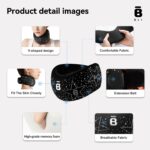 bkt Travel Pillow Memory Foam Cervical Neck Pillow Airplane Neck Support Travel Essentials Long Flight Essentials Neck Braces for Support Portable Plane Accessories (Grey) - Image 4