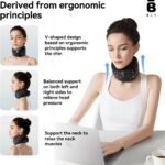 bkt Travel Pillow Memory Foam Cervical Neck Pillow Airplane Neck Support Travel Essentials Long Flight Essentials Neck Braces for Support Portable Plane Accessories (Grey) - Image 7