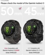 Miimall Silicone Band for Garmin Instinct 3/E 45mm Sport Strap, 22mm/26mm Waterproof Adjustable Watch Bracelet Replacement Wristband for Garmin Instinct 3 SOLAR/AMOLED for Men and Women - Image 3