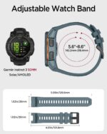 Miimall Silicone Band for Garmin Instinct 3/E 45mm Sport Strap, 22mm/26mm Waterproof Adjustable Watch Bracelet Replacement Wristband for Garmin Instinct 3 SOLAR/AMOLED for Men and Women - Image 5
