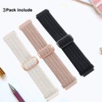 3 Pack Braided Stretchy Solo Loop Watch Bands - Compatible with Amazfit Bip 5, GTR 4, GTR 3 Pro, Cheetah Pro, Balance - 22mm Elastic Nylon Strap - Image 3