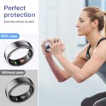 Smart Ring Protector Case Compatible with Samsung Galaxy/Oura Ring Gen 3 / RingConn, Thin Soft Silicone Smart Ring Cover Working Out Accessories Men Women (2green+2deepblue+2black-M) - Image 4