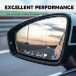4PCS Trust in God Rearview Mirror Decal, Car Mirror Stickers, Automotive Vinyl Rear View Mirrors Decorative Stickers, Car Accessories Affirmation Reminder Stickers Universal for Cars (White) - Image 4