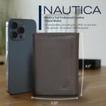 Nautica Men's Trifold Wallet | RFID Blocking Protection | ID Window | Card Slots | Genuine Leather | Durable - Image 4