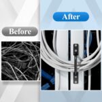 24 Pcs Cable Management D Ring - 2 Inch D Ring Aluminum Cable Distribution Ring for Sorting Out Electric Cables - Black - Image 5