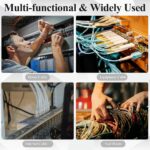 24 Pcs Cable Management D Ring - 2 Inch D Ring Aluminum Cable Distribution Ring for Sorting Out Electric Cables - Black - Image 7
