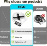 HGN Glass Rinser for Kitchen Sinks,Metal Washer, Kitchen Sink Cup Rinser,Kitchen Sink Accessories,Stainless Steel,White - Image 5
