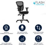 Flash Furniture Nicholas Mid-Back Swivel Office and Gaming Chair, Ergonomic Mesh Office Chair with Adjustable Lumbar Support and Height, Black - Image 5