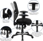 Flash Furniture Nicholas Mid-Back Swivel Office and Gaming Chair, Ergonomic Mesh Office Chair with Adjustable Lumbar Support and Height, Black - Image 13