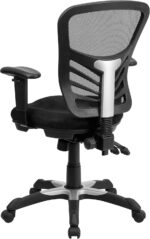 Flash Furniture Nicholas Mid-Back Swivel Office and Gaming Chair, Ergonomic Mesh Office Chair with Adjustable Lumbar Support and Height, Black - Image 14