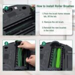2 Set Replacement Roller Brushes Compatible for iRobot Roomba E & I & J Series, i7 i7+ i3 i3+ i6+ i8+ j7 j7Plus E5 E6 E7, Vacuum Cleaner Accessories, Multi-Surface Rubber Brush - Image 6